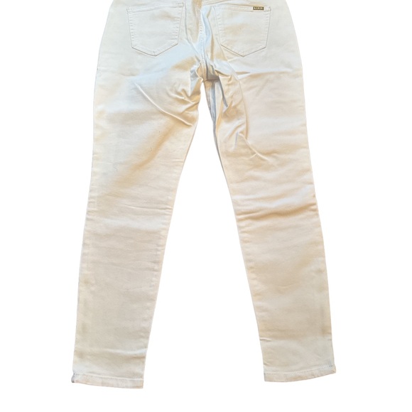✨BNWT✨ Jennifer Lopez white skinny ankle jeans with gold zipper details size 8 - Picture 6 of 9